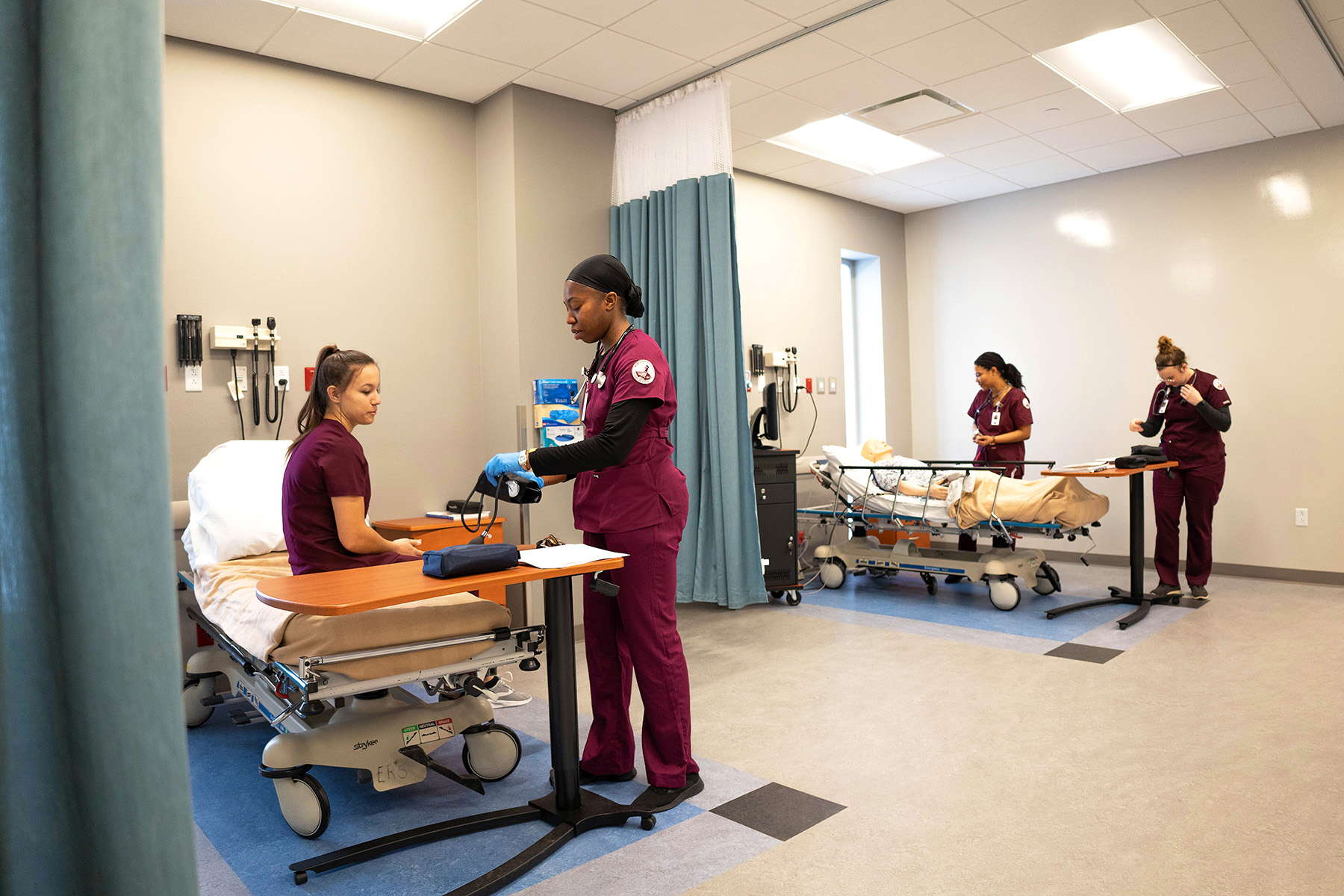 MSU Texas student nurses practicing their skills