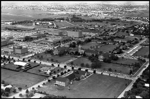 Aerial of MSU during the early years