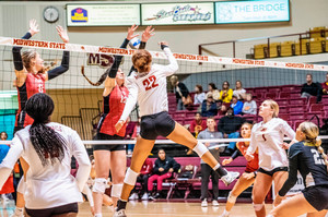 Women playing volleyball