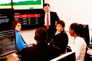 An instructor with students in class