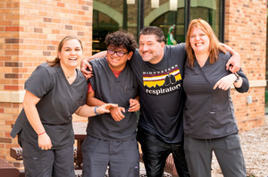 Group of students smiling