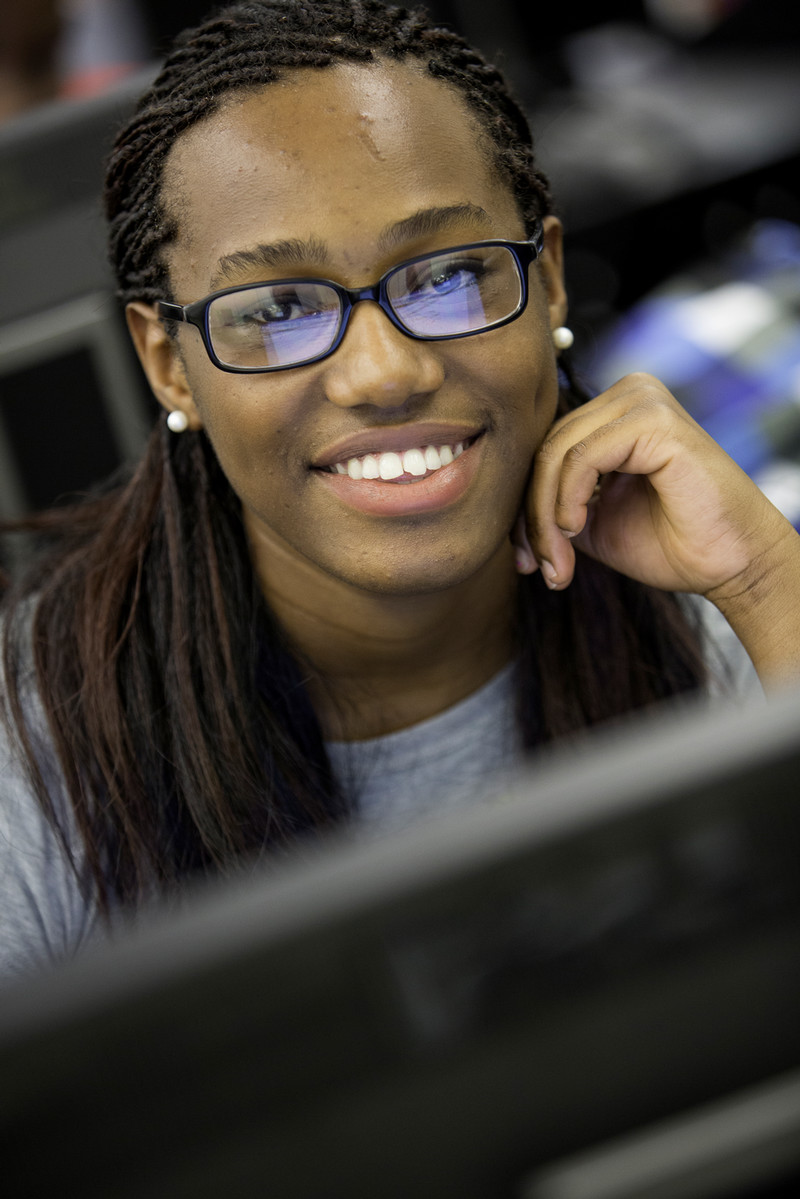 Smiling student