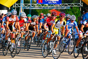 Colorful photos of bike riders