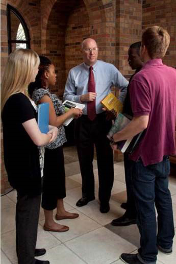 Dr. Jeff Stambaugh with students