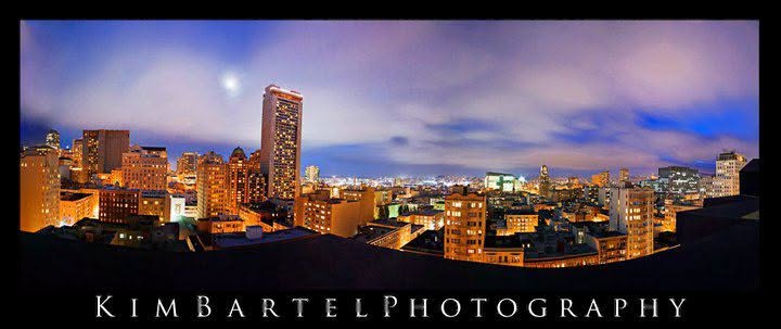 Downtown at night by Kim Bartel