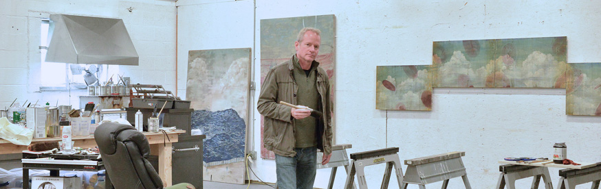 Timothy McDowell in his art studio