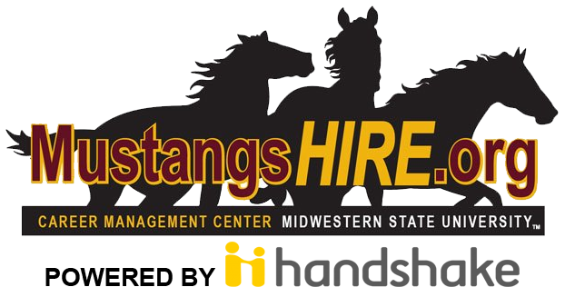 MustangsHire Powered by Handshake Logo