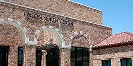The front of the Vinson Health Center