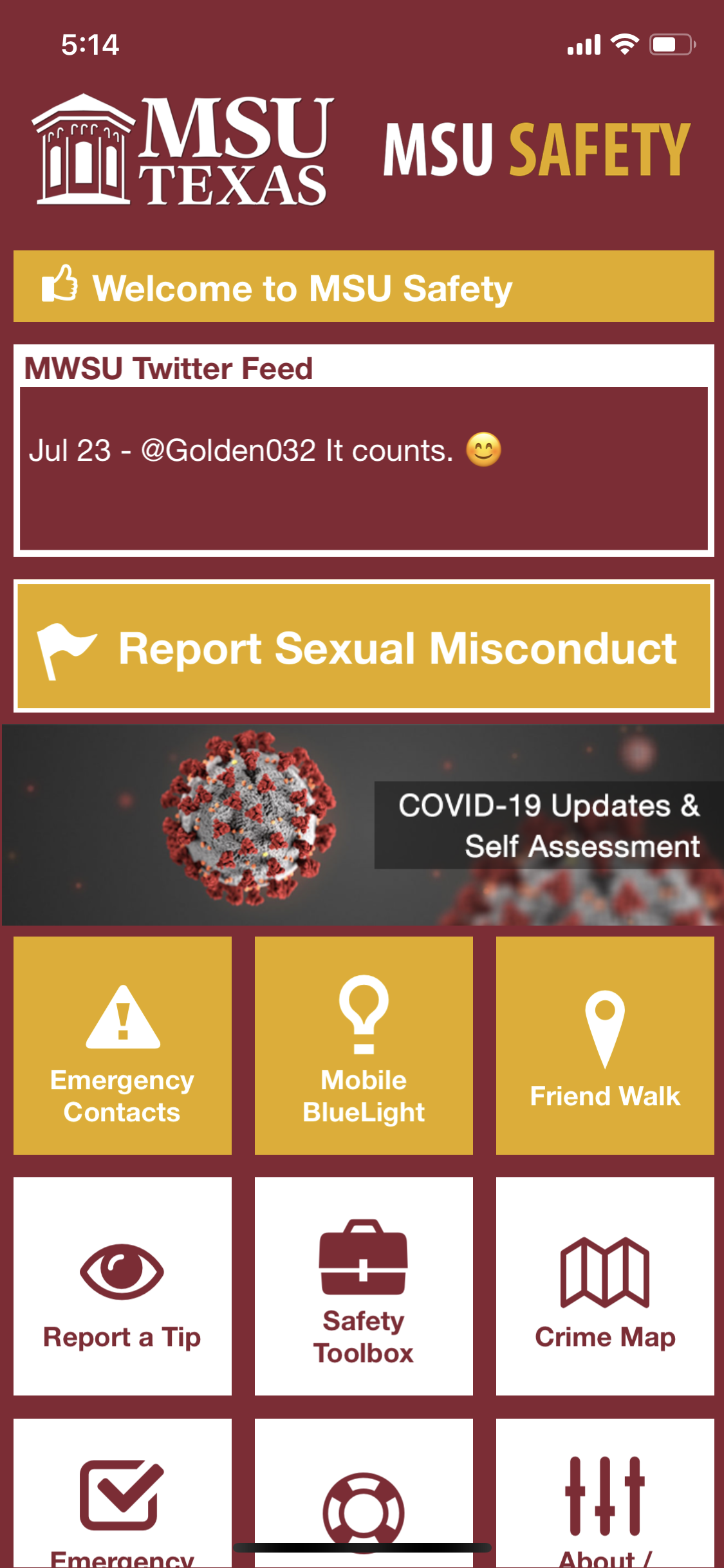 MSUSafety App Image