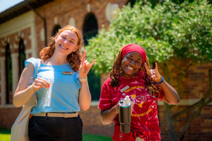 Two smiling students