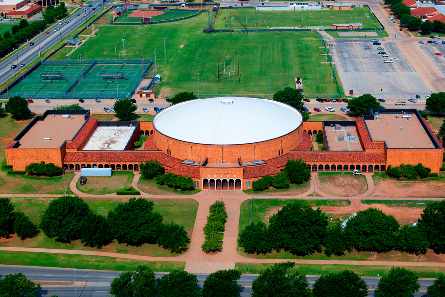 Aerial of DL Ligon Coliseum