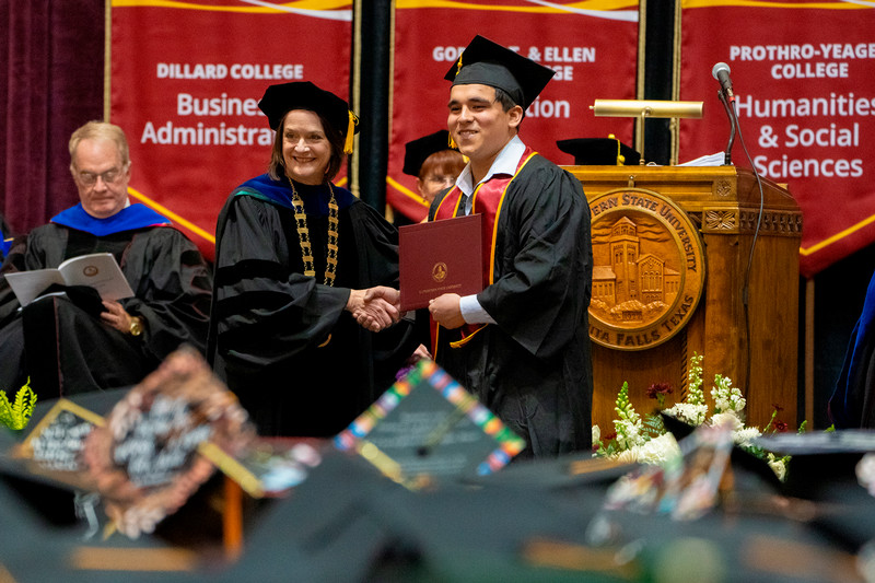 President Haynie at graduation