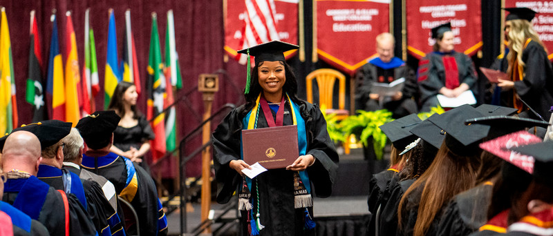 MSU student at graduation
