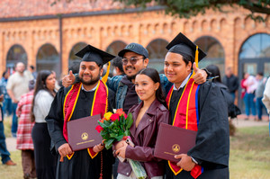 Student at graduation ceremony