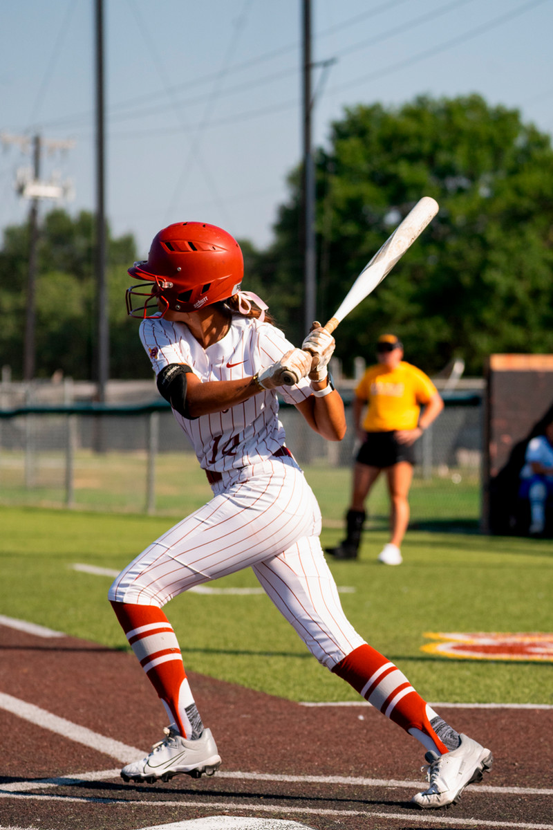 MSU Softball player batting