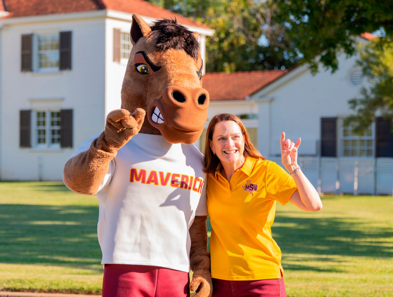 President Haynie with Maverick